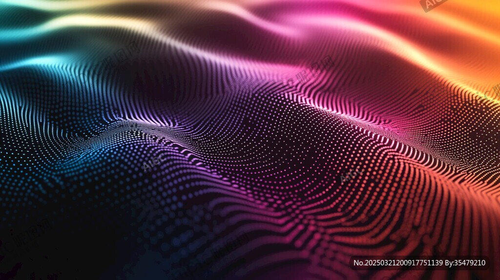 抽象的数字波浪