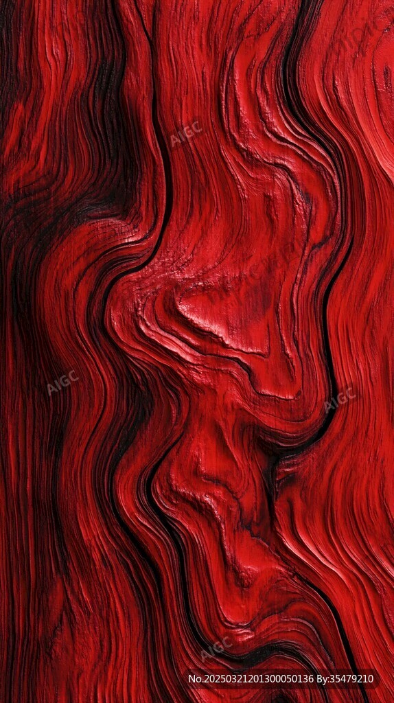 红色木纹抽象图案