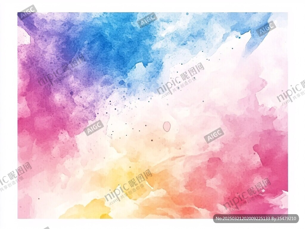 彩色水彩斑斓背景