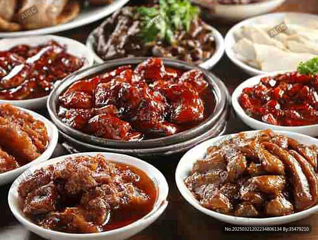 美味中国菜肴的盛宴