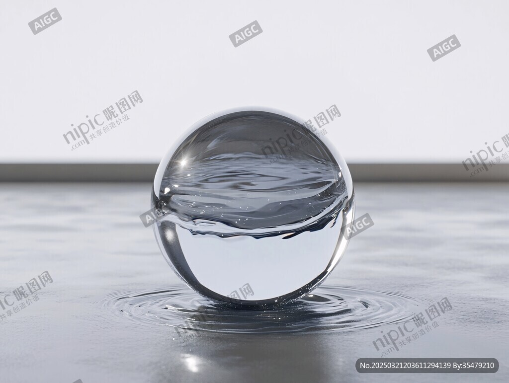 水晶球中的倒影