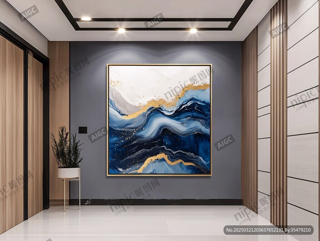 现代艺术走廊装饰画
