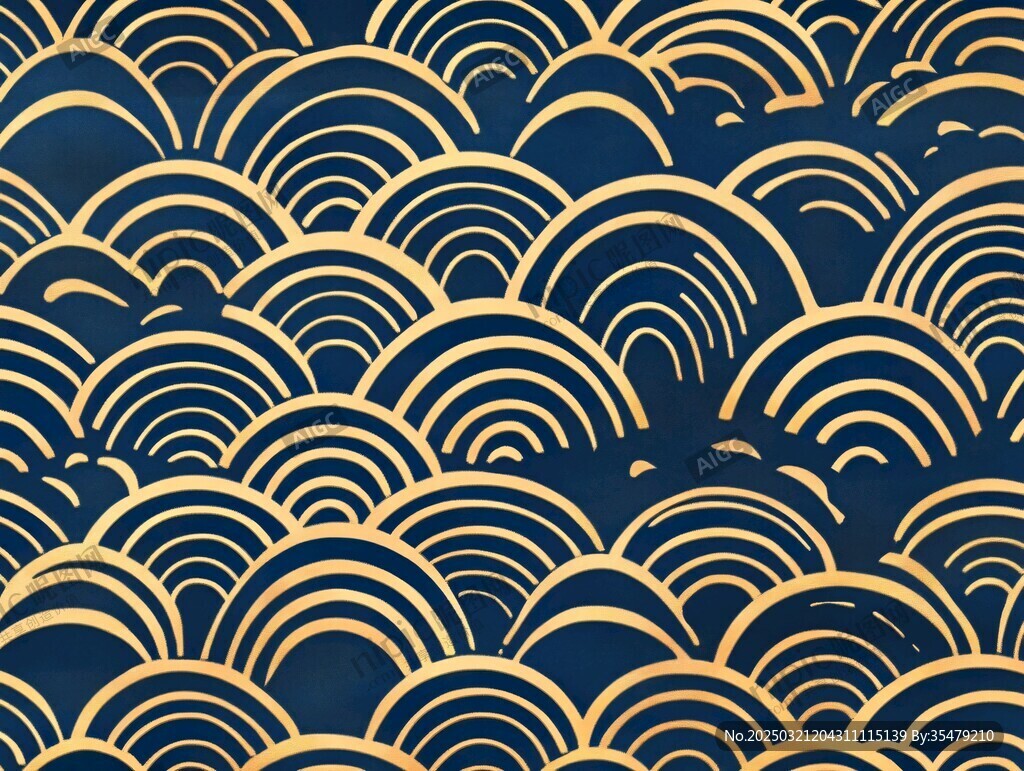 金色波浪纹理背景
