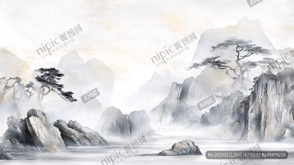 山水画中的自然风景
