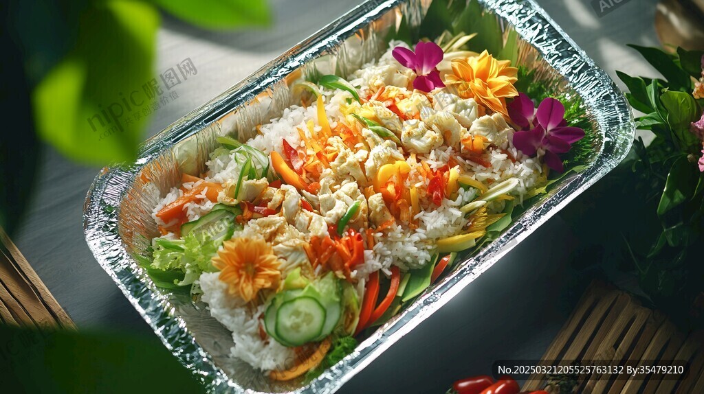美味锡纸盒饭