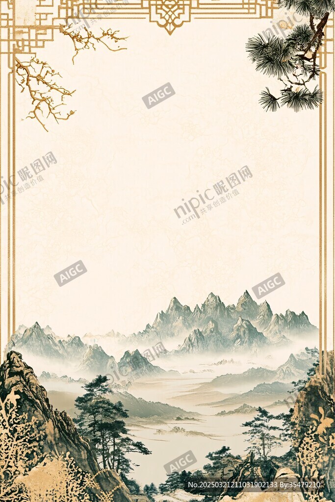 山水画风景图像