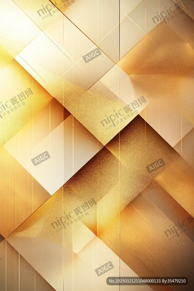 金色几何抽象