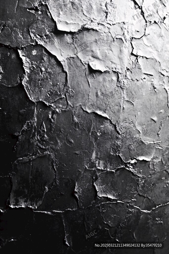 黑白裂纹墙面