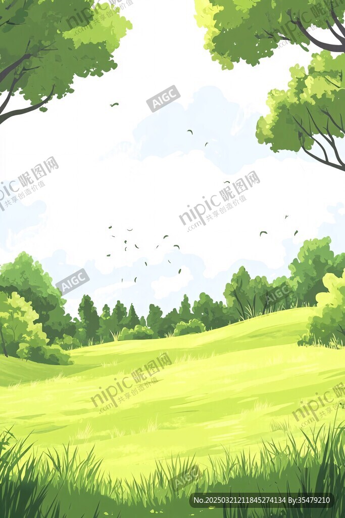 绿色丘陵风景