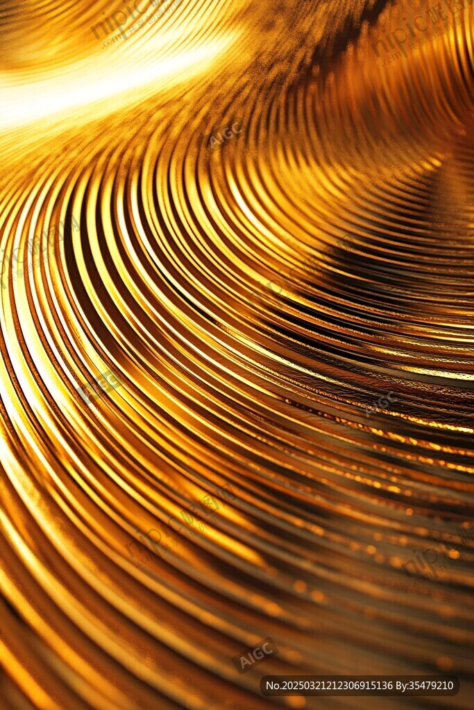 金色波浪纹理