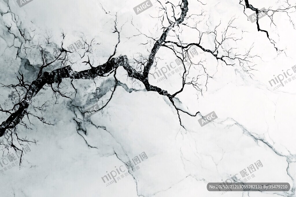 marble veins and tree branches