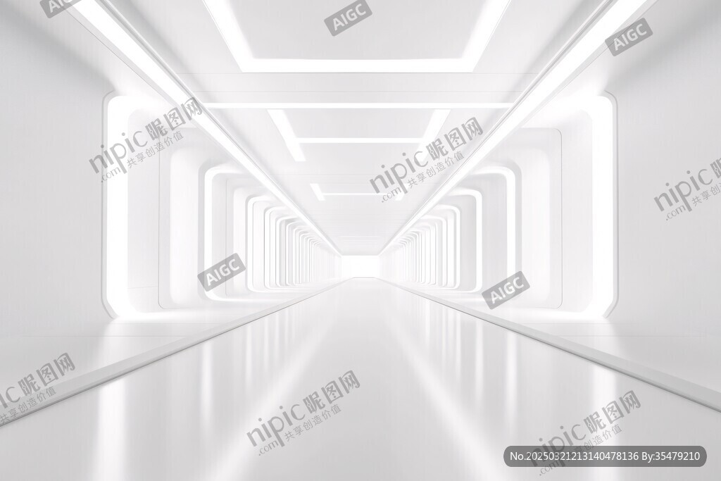 白色走廊的未来主义