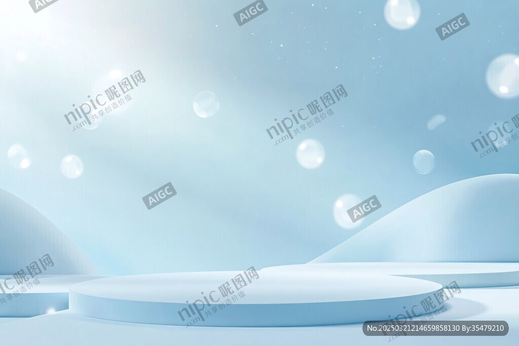 抽象的蓝色几何舞台