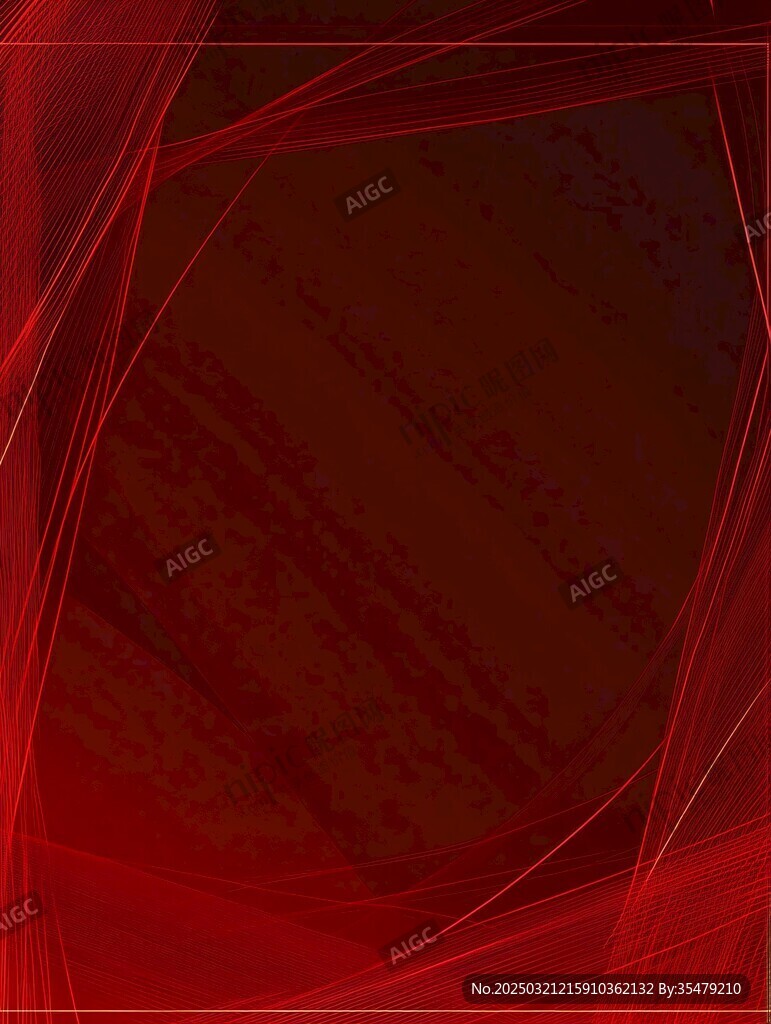 红色抽象线条艺术
