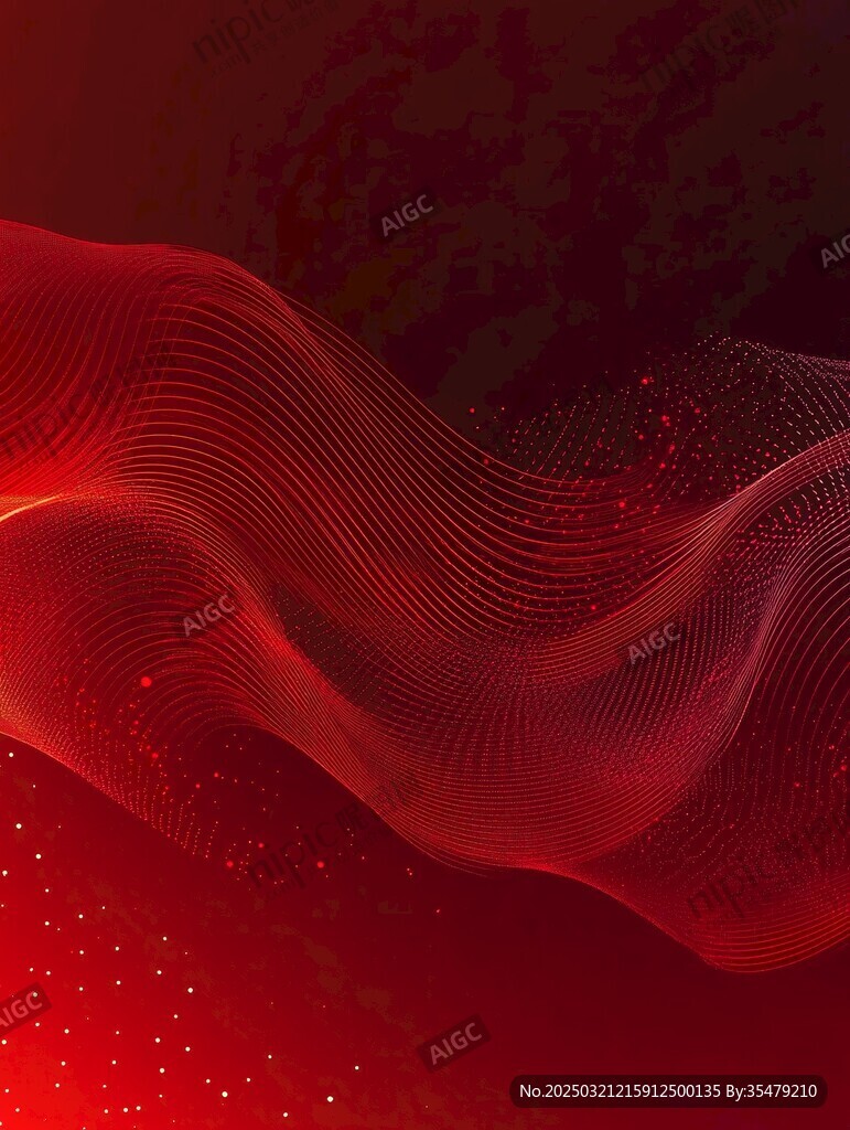 红色抽象线条图案