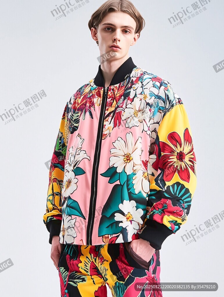 多彩花卉印花服装