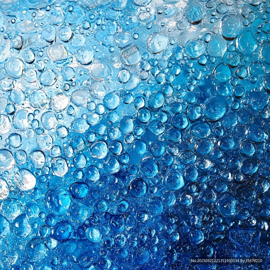 水滴的蓝色渐变