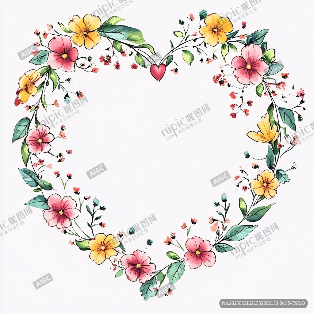 花卉心形框架
