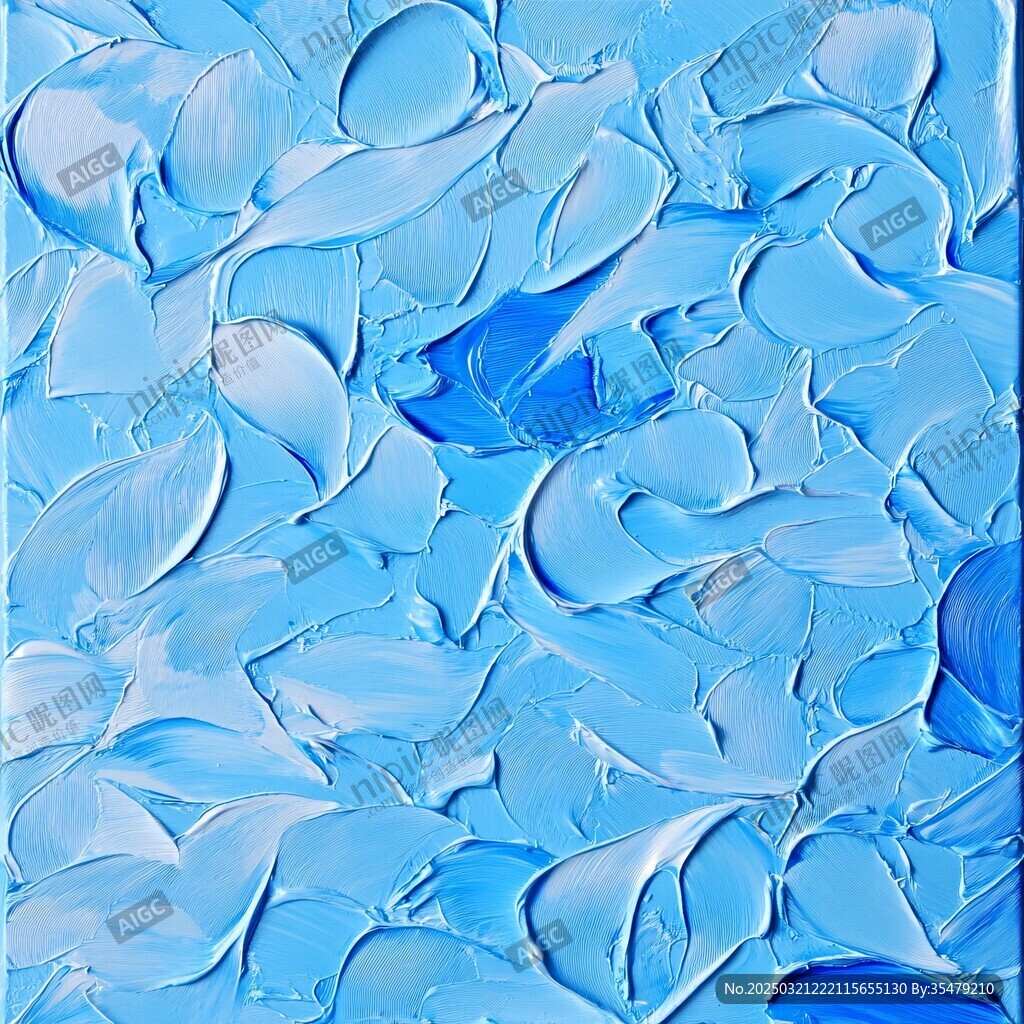 抽象蓝调绘画