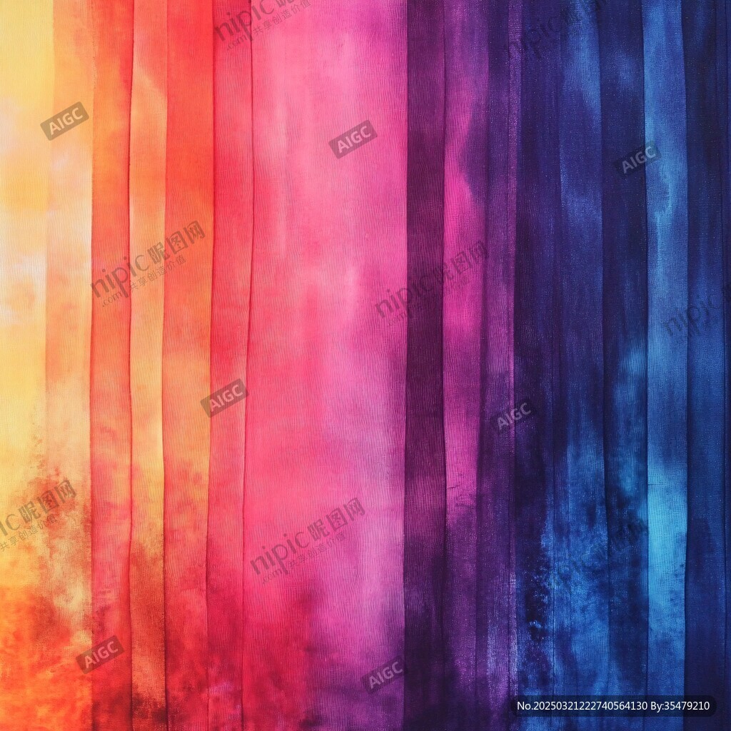 彩虹渐变抽象画