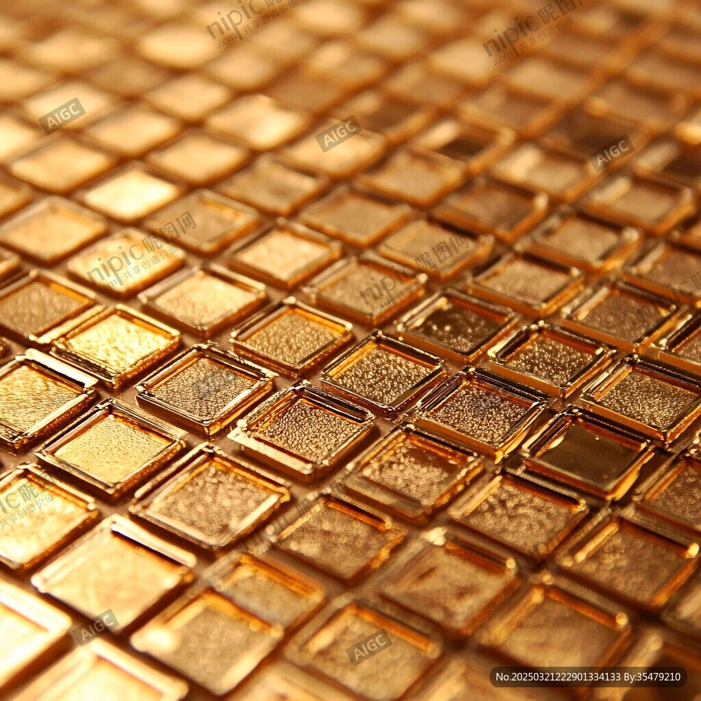 金色正方形瓷砖
