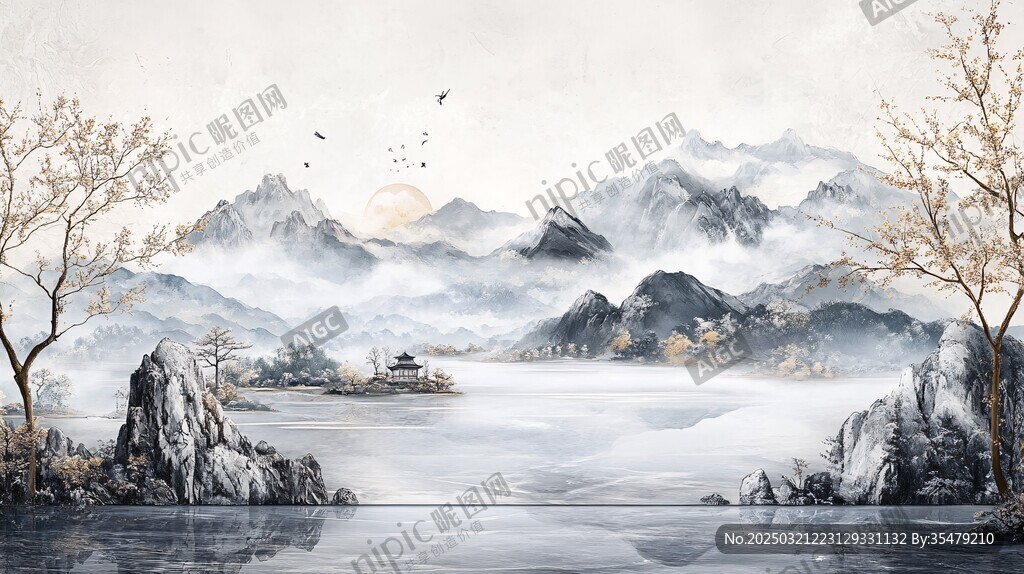 山水画中的中国风景