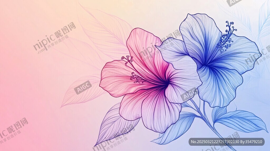 彩绘花卉艺术作品