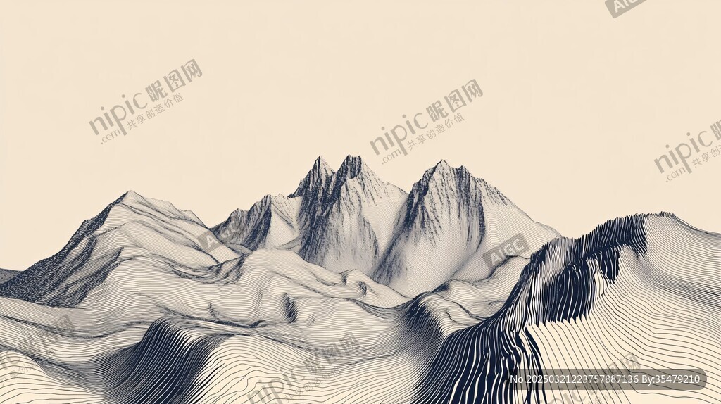 抽象线条地形