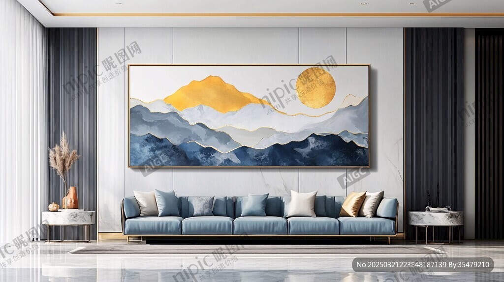 现代抽象山水画