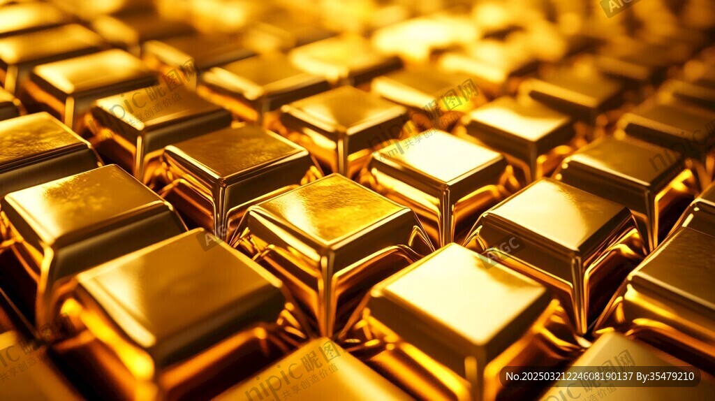 金色立方体的抽象之美