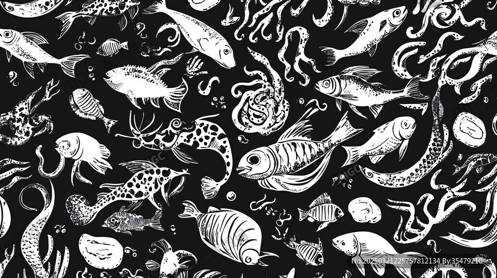 海洋生物图案