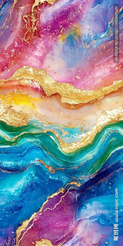 肌理彩色流体背景