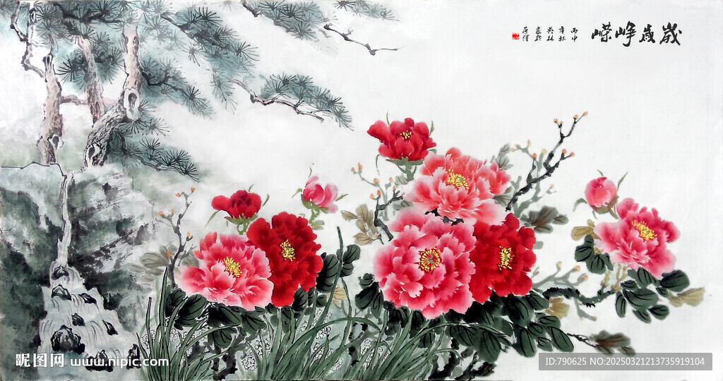 国画牡丹