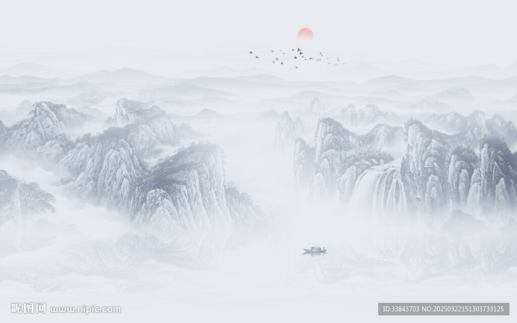 新中式水墨风景画