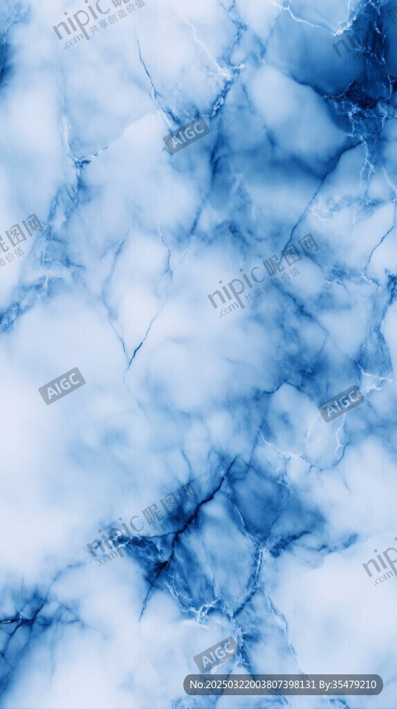 蓝色大理石纹理背景
