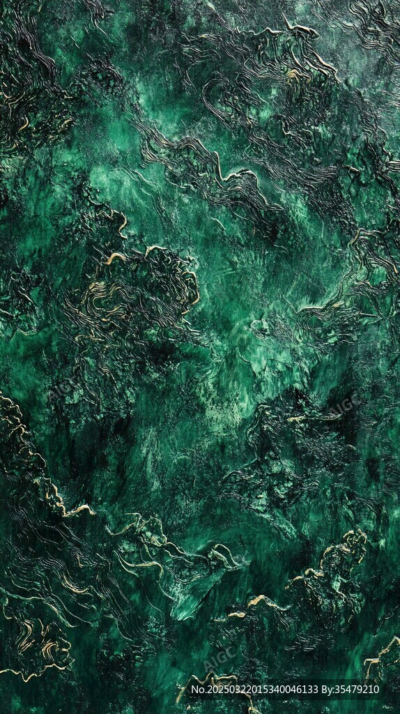 绿色抽象画