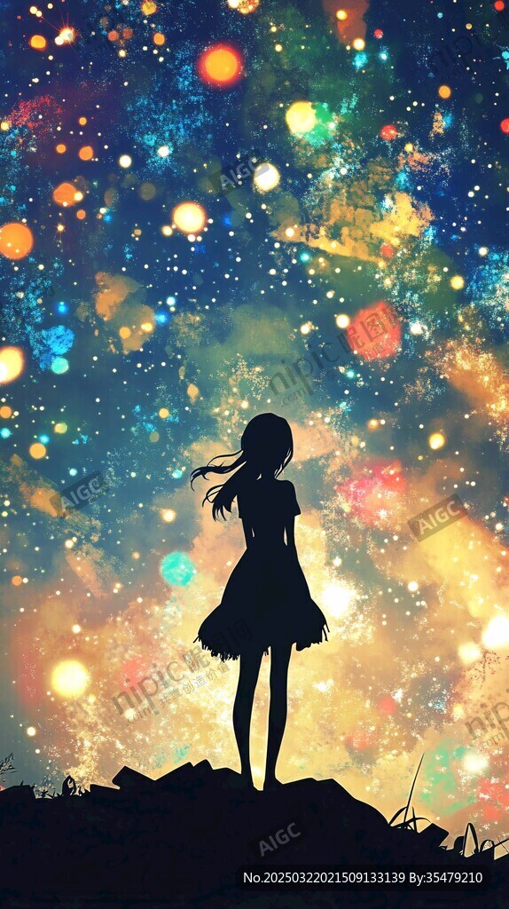 星光下的女孩
