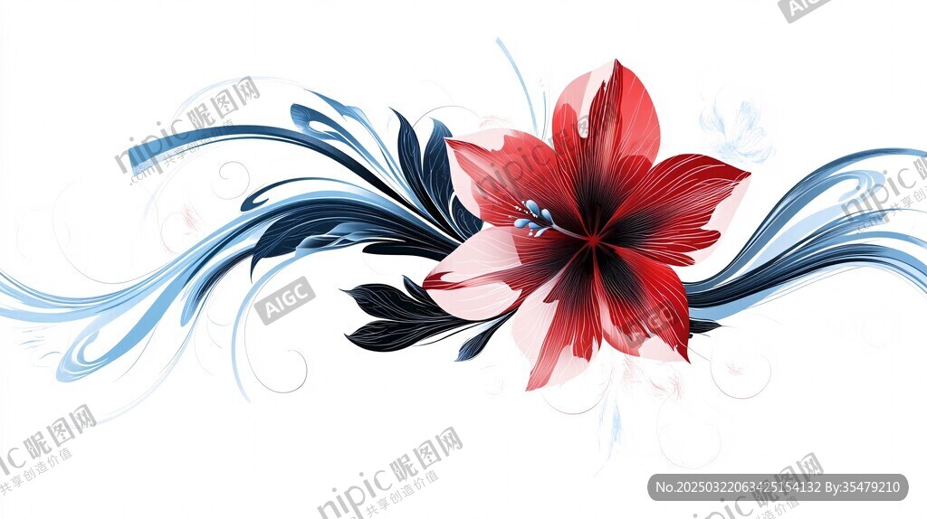 数字艺术花卉作品