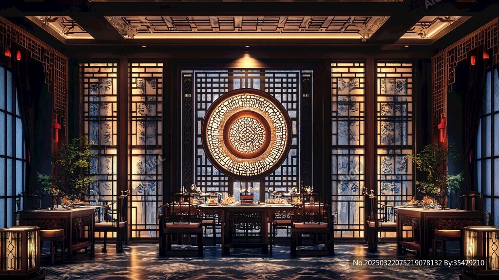 古典中式餐厅的室内设计