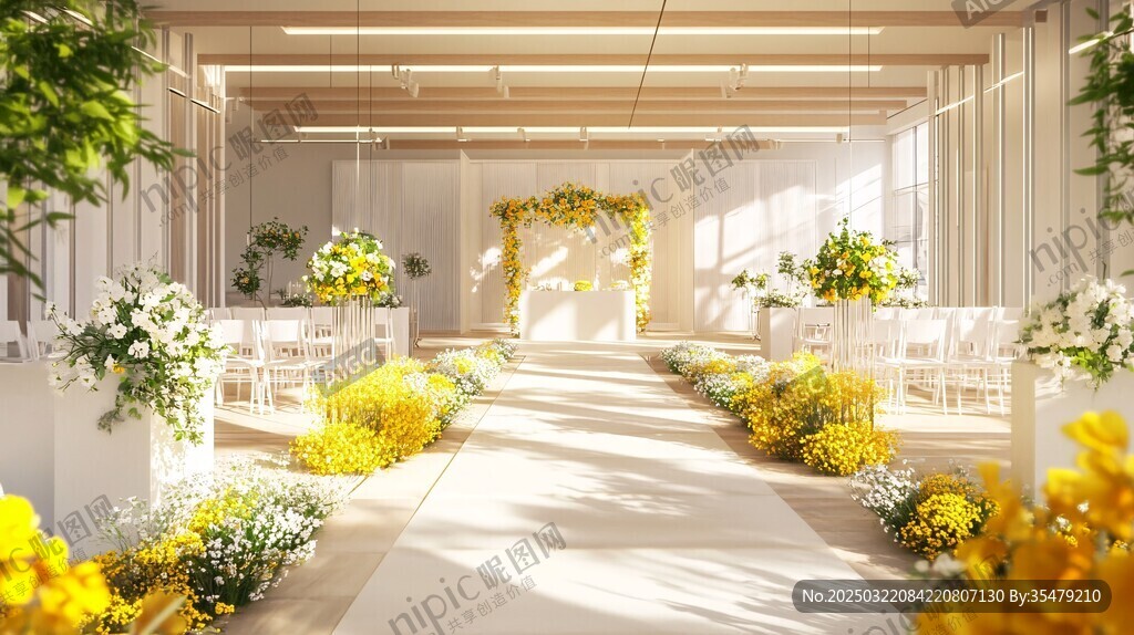 现代婚礼仪式的室内设计