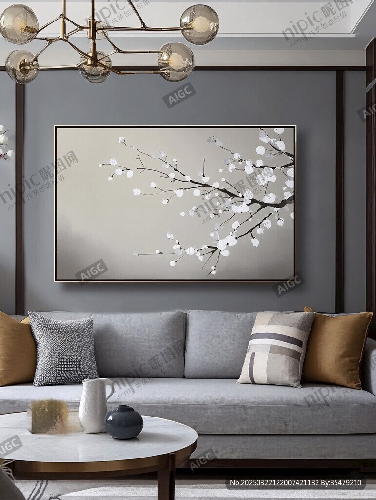 现代简约风格客厅装饰画