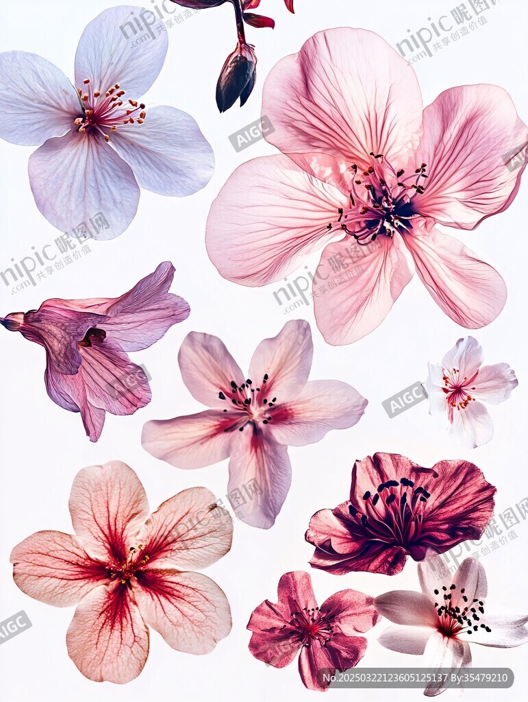 多彩花卉艺术作品