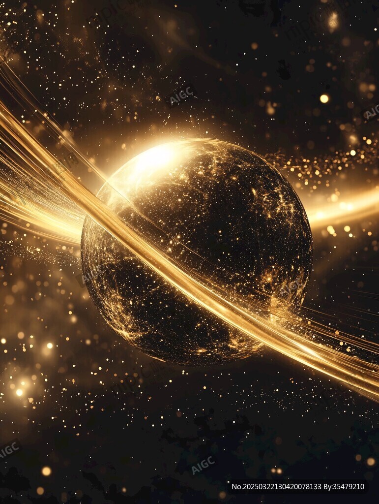 金色宇宙星球