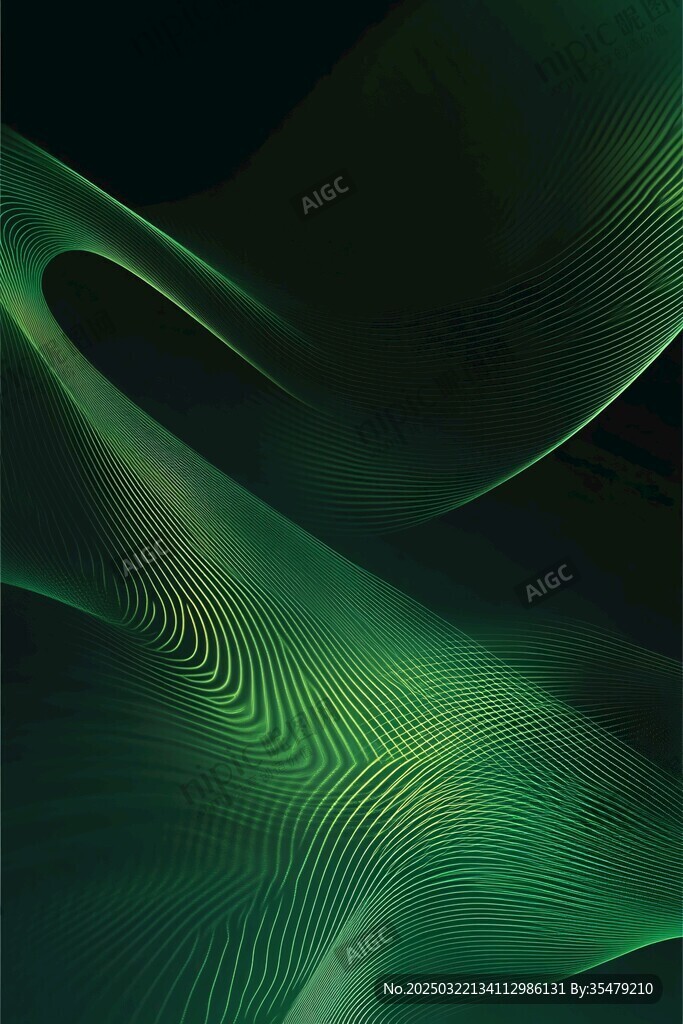 抽象的绿色波浪