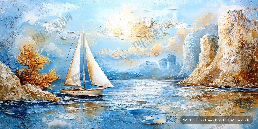 海上帆影