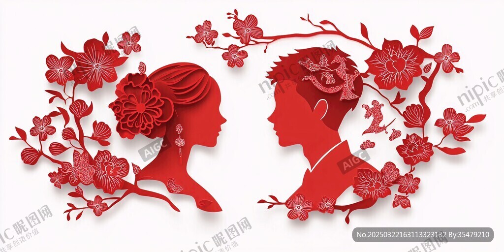红色剪影中的爱情与传统