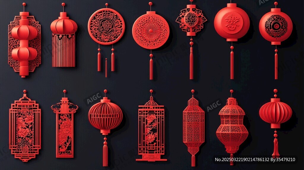 红色中国灯笼艺术