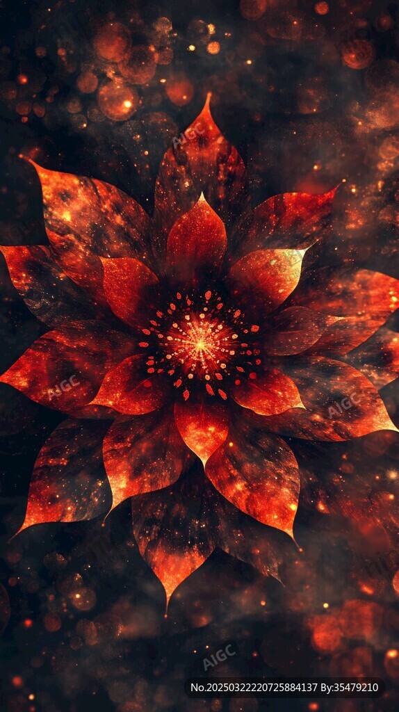 火红宇宙之花