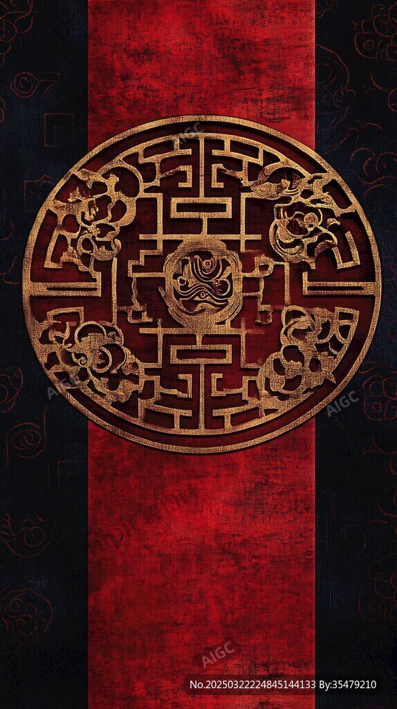 红色经典中国风图案