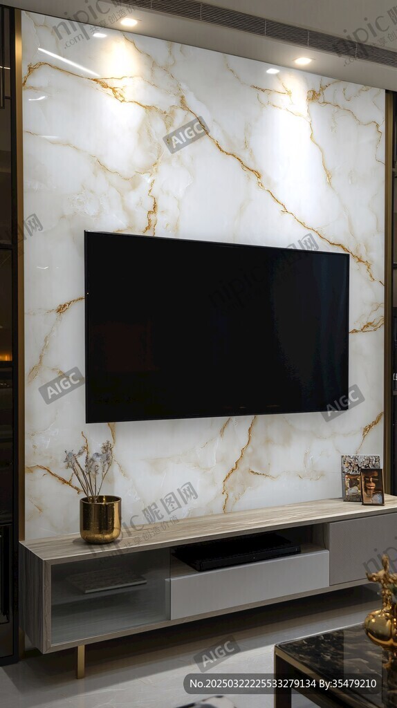 现代客厅电视背景墙设计